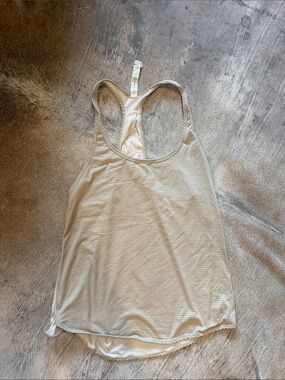 lululemon athletica Cream Striped Racerback Tank